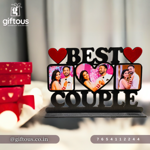 Best Couple Desktop Wooden Cutout Frame