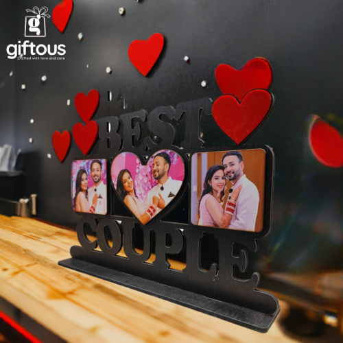 Best Couple Desktop Wooden Cutout Frame