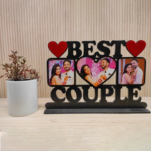 Best Couple Desktop Wooden Cutout Frame