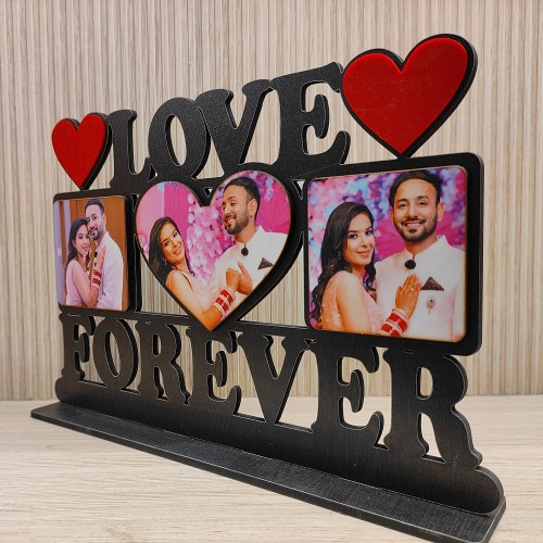 Lover Forever Desktop Wooden Cutout Frame