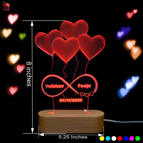 Personalized multi color 3D Illusion LED Lamp