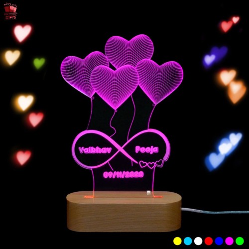 Personalized multi color 3D Illusion LED Lamp