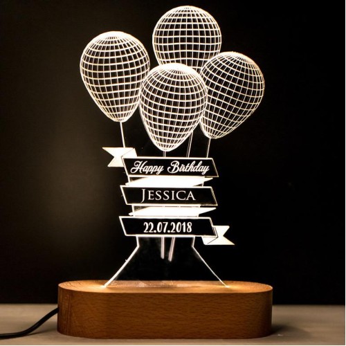 Personalized 3D Illusion Led Lamp Special for Birthday