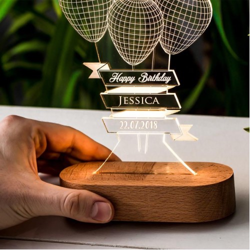 Personalized 3D Illusion Led Lamp Special for Birthday