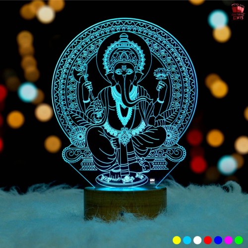 Ganeshji 3D Illusion LED Lamp