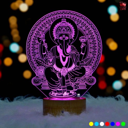 Ganeshji 3D Illusion LED Lamp