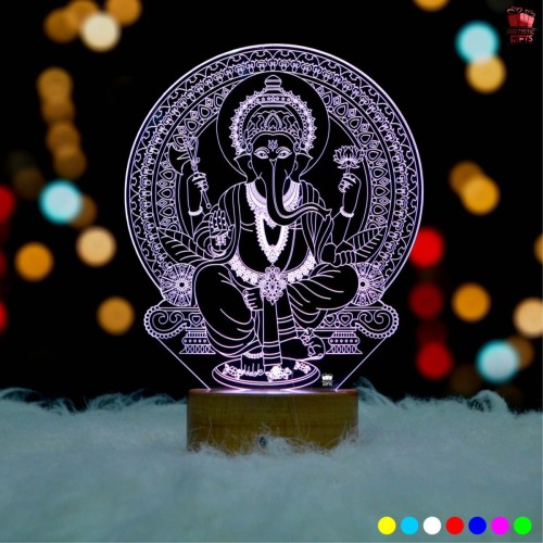 Ganeshji 3D Illusion LED Lamp