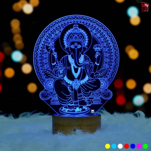 Ganeshji 3D Illusion LED Lamp