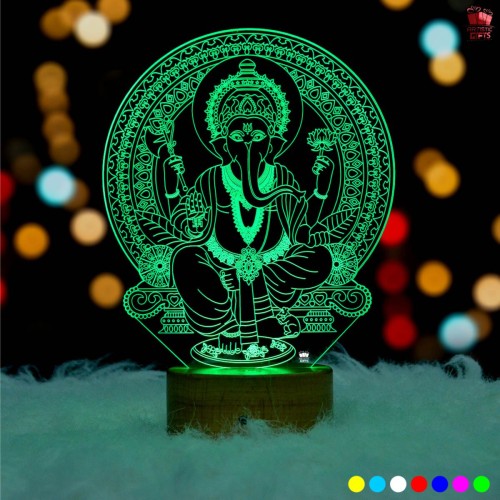 Ganeshji 3D Illusion LED Lamp