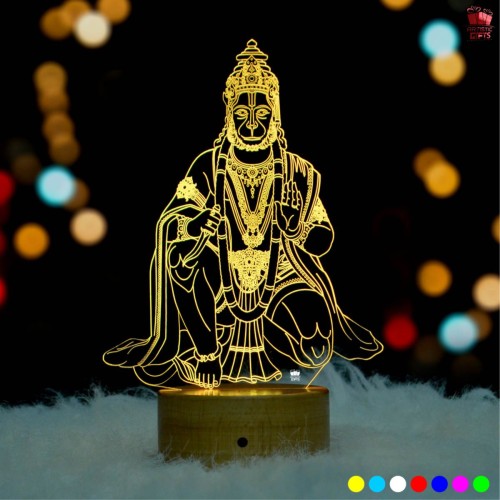 Hanuman ji 3D Illusion LED Lamp