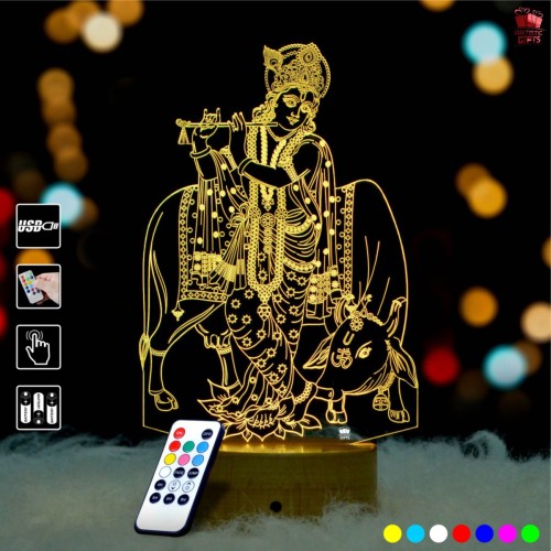 Krishna 3D Illusion LED Lamp