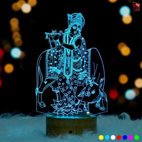 Krishna 3D Illusion LED Lamp