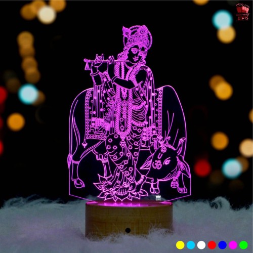 Krishna 3D Illusion LED Lamp