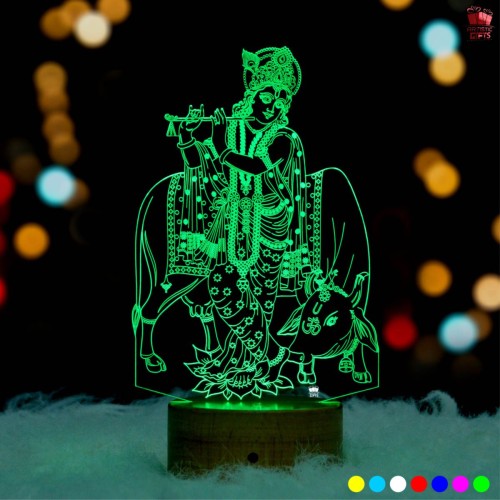 Krishna 3D Illusion LED Lamp