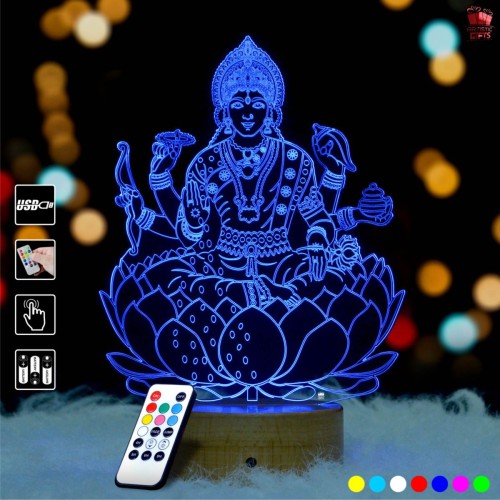 Laxmi ji 3D Illusion LED Lamp