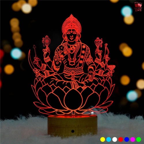 Maa Durga 3D Illusion LED Lamp