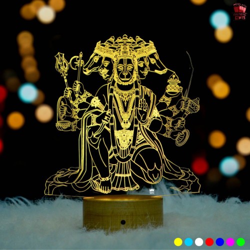 Panchmukhi Hanuman 3D Illusion LED Lamp