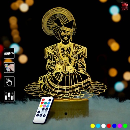 Swaminarayan 3D illusion LED Lamp