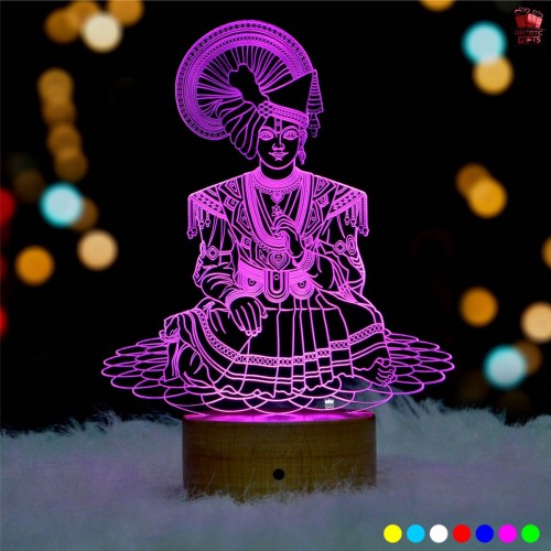 Swaminarayan 3D illusion LED Lamp