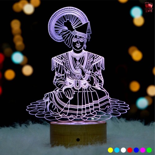 Swaminarayan 3D illusion LED Lamp