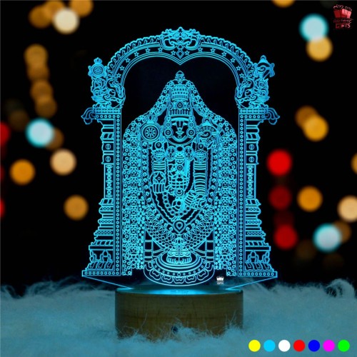 Tirupati Balaji 3D Illusion LED Lamp