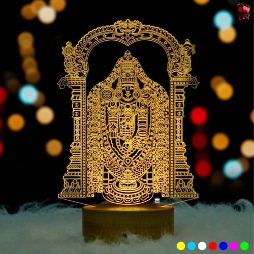 Tirupati Balaji 3D Illusion LED Lamp