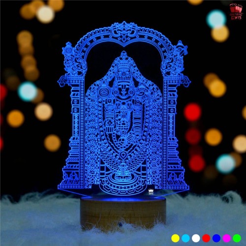 Tirupati Balaji 3D Illusion LED Lamp