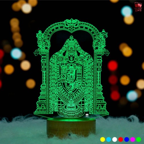 Tirupati Balaji 3D Illusion LED Lamp