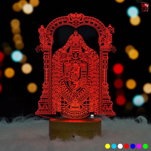 Tirupati Balaji 3D Illusion LED Lamp