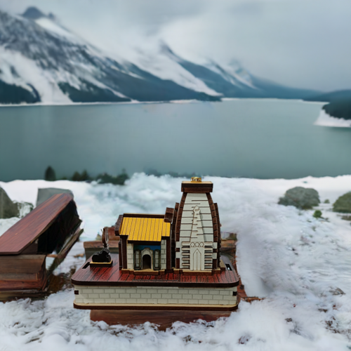 Kedarnath 3D Wooden Temple Model 