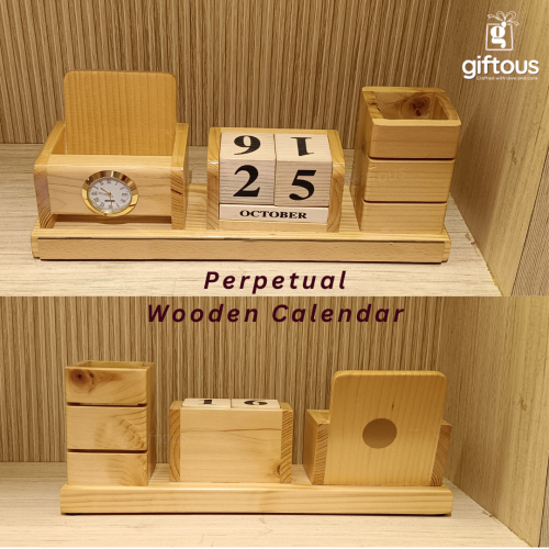 Perpetual Wooden Calendar