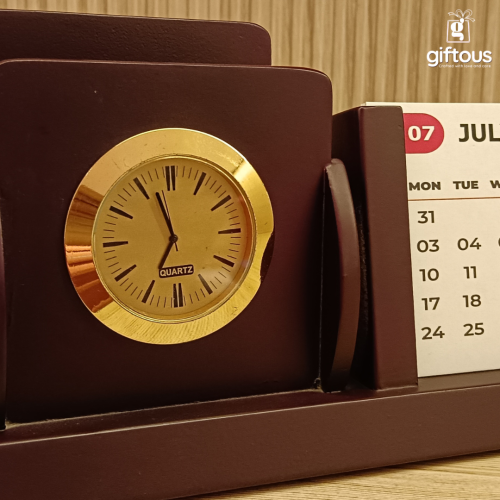 Wooden Pen and Mobile Stand With Calendar