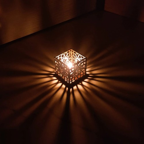 Wooden Tea Light Diya Holder 7x7x7 (in)