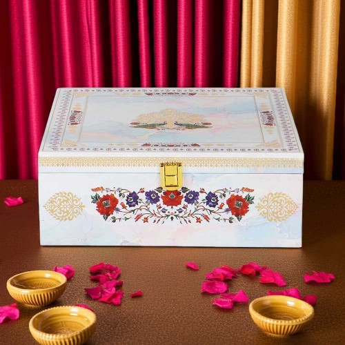 Giftous Floral MDF Diwali Gift Hamper