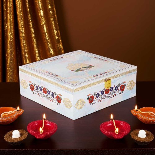 Giftous Floral MDF Diwali Gift Hamper