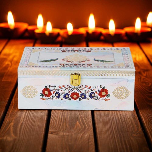 Giftous Floral MDF Diwali Hamper Box
