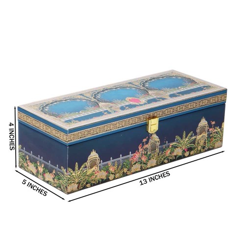 Giftous Pichwai Art MDF Diwali Hamper Box