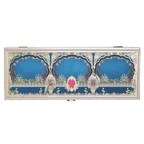 Giftous Pichwai Art MDF Diwali Hamper Box