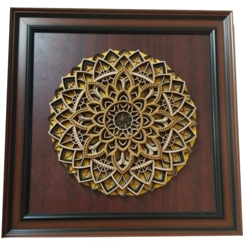 Wooden 3D Multi-Layered Mandala Wall Art 18"x18"