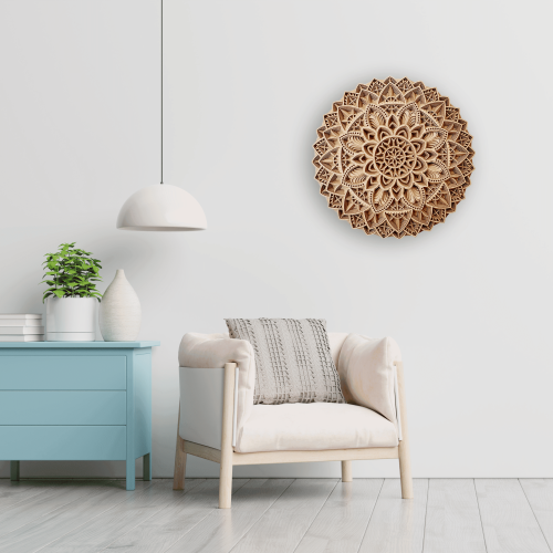 Wooden Mandala Wall Art 12"x12"