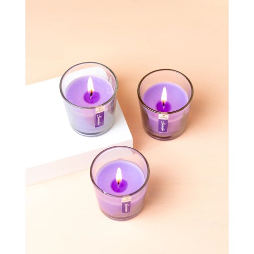 Glass Set of 3 Fragrance Votive Candle