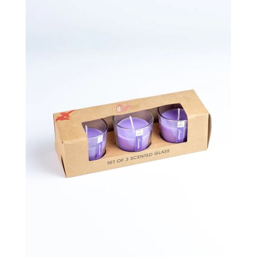 Glass Set of 3 Fragrance Votive Candle