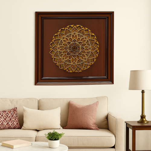 Wooden 3D Multi-Layered Mandala Wall Art 18"x18"