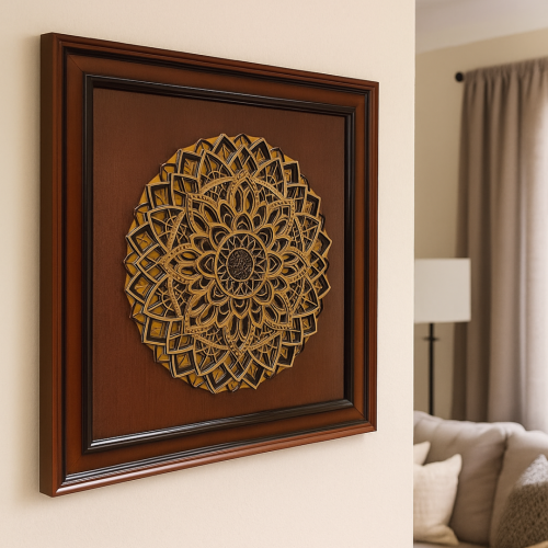 Wooden 3D Multi-Layered Mandala Wall Art 18"x18"
