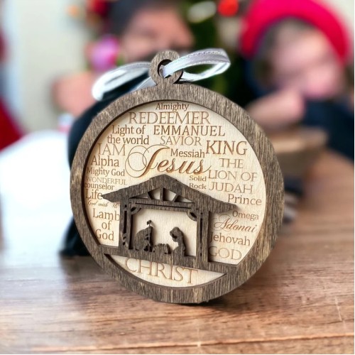 Christmas Laser-Cut Wood Ornament