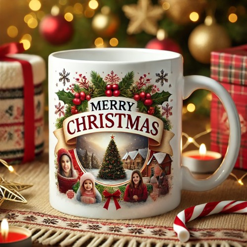 Customized Christmas-Themed Coffee Mug