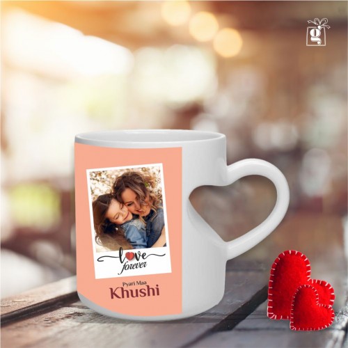 Heart Cut Photo Mug