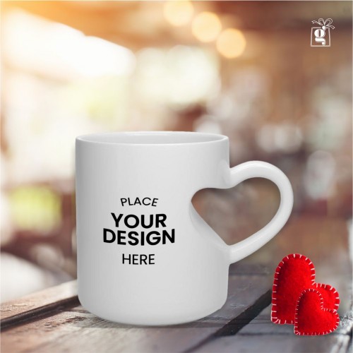 Heart Cut Photo Mug