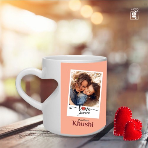 Heart Cut Photo Mug