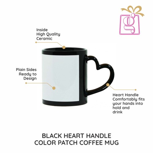 Heart Handle Patch Photo Mug